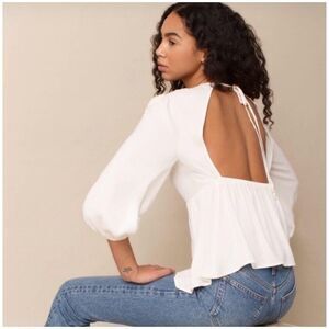 Reformation Holden Top Ivory Sz‎ M NEW